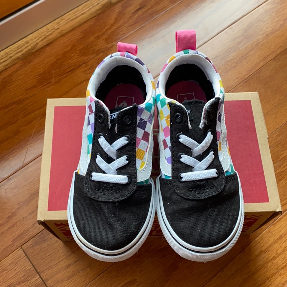Toddler party check vans. Size 8. Like new! Only worn once.